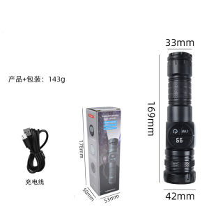 AEled Outdoor flashlight with strong light ultra-bright multi-functional retractable zoom lighting portable work light with magnetic tail