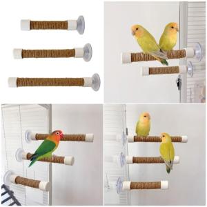 Parrots Grinding Scratchers Perch Suction Cup Bird Stand Cage Toy Rod Swing Rack Toy Grinding Perch Supplies