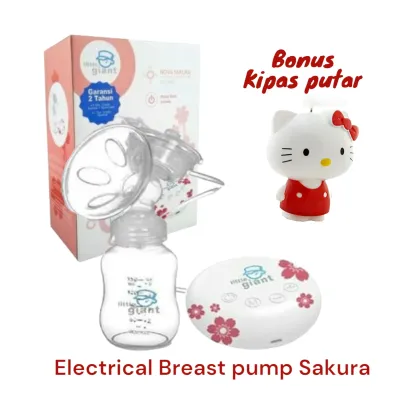 [Promo & Berhadiah] Little Giant Electrical Breast Pump Nano Nova Sakura LG.6941 - Pompa ASI Ibu Hamil BPA Free SNI