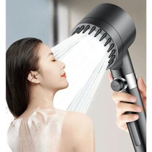 1 Buah Nozel Shower Pancuran Pijat Bertekanan Tiga Gigi Canggih Kepala Pancuran Genggam Semprotan Kuat Dengan 3 Mode Saringan