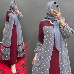 GAMIS SET HIJAB CERUTY AMANDA/GAMIS MUSLIMAH TERBARU/BUSANA MUSLIMAH TERBARU