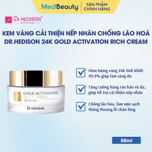 Kem vàng cải thiện nếp nhăn chống lão hoá da Dr.Hedison 24K Gold Activation Rich Cream