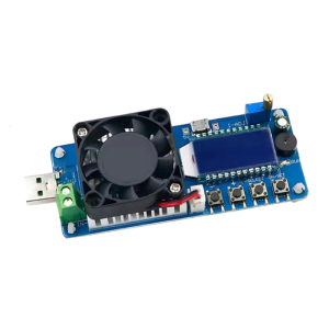 เครื่องทดสอบโหลด5A ตัวต้านทานแบบปรับได้ขนาดกะทัดรัด25W ซึ่งมีช่วงแรงดันไฟฟ้าที่กว้างตัวแสดงอ่านแอลซีดี DC1.5-25V แรงดันไฟฟ้าของโหลด