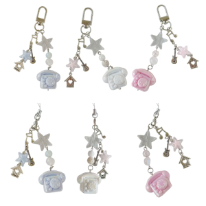 Creative Telephone Keychain Phone Rope Decorative Resin Accessory Nostalgic Gift For Adults Kids Travel Essential