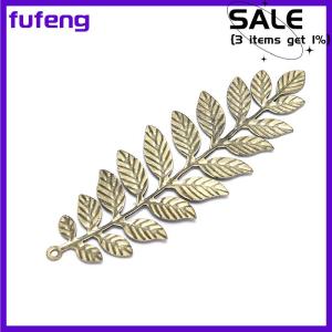 fufeng 10Pcs/set Vintage Leaf Filigree Wraps Connectors Metal DIY Craft Jewelry Making