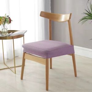 1Pc Jacquard Dining Chair Cover Universal Elastic Coffee Store Simple Chair Seat Cover Fashion Household Spandex Elastic Chair Hood Seat Covers For Dining Room