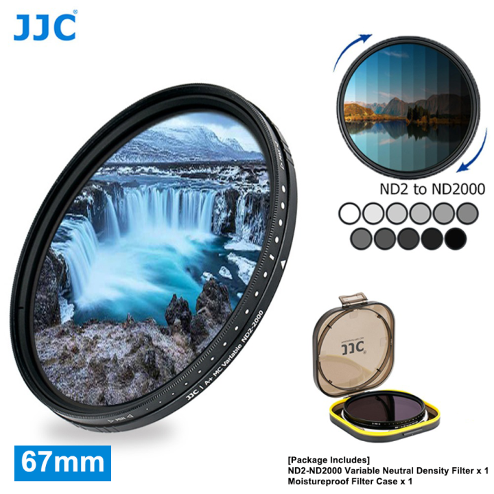 JJC 67mm ND Filter ND2-2000 VND 18 Multi-Coated Variable Neutral