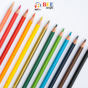 สีไม้ ดินสอสี Beehive แท่งยาว (3 แท่ง) ด้ามจับสามเหลี่ยม ขายแยก แท่งเดียว สดเข้ม ระบายง่าย