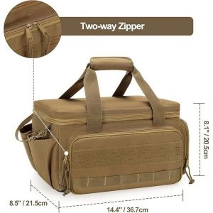 Black Tool Bag with Anti-friction Bottom Tactical Hand Tool Storage Bag Multi-purpose Work Tote for Repairman Handyman Carpenter