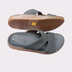 Dép da nam quai ngang thời trang thoáng khí ôm chân Dép nam da bò thật đế doctor 3cm may viền thủ công chắc chắn