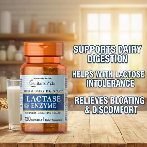 Puritans Pride Lactase Enzyme 125 mg / 120 Softgels / Item #004932