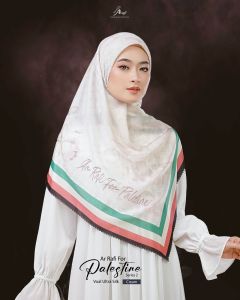 Jilbab Hijab Segiempat Terbaru Palestine Scarf Series 2 Arrafi Voal Ultra Silk Kerudung Segi Empat