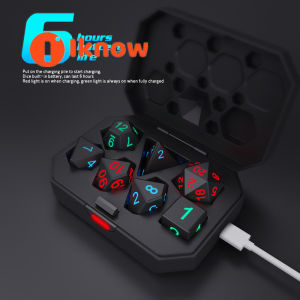 I know Glowing Dice Party Fluorescent Dice LED Electronic Dice 7-Pack Dice The Electronic Dice 7 capsules