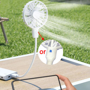 [ezrae Libun] Summer Outdoors And Travel USB Rechargeable Handheld Fan Silent Cooling Power Bank Wireless Mini Play Plug Fans