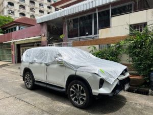 ผ้าคลุมรถครึ่งคัน กันรังสี กันฝน กันน้ำ100% เนื้อผ้าคุณภาพสูง ผ้าคลุมรถยนต์ ผ้าคลุมครึ่งคัน ป้องกันรอยขนแมว ผ้าคลุมรถกันร้อน