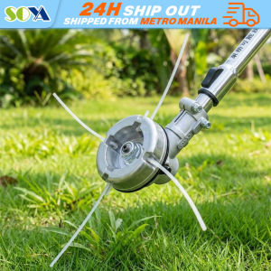 Universal Trimmer Head with 2pcs Trimmer Lines Labor-saving Lawn Mower Accessories Weed Head Accessory Aluminum Alloy Trimmer Replacement Head Grass Trimmer
