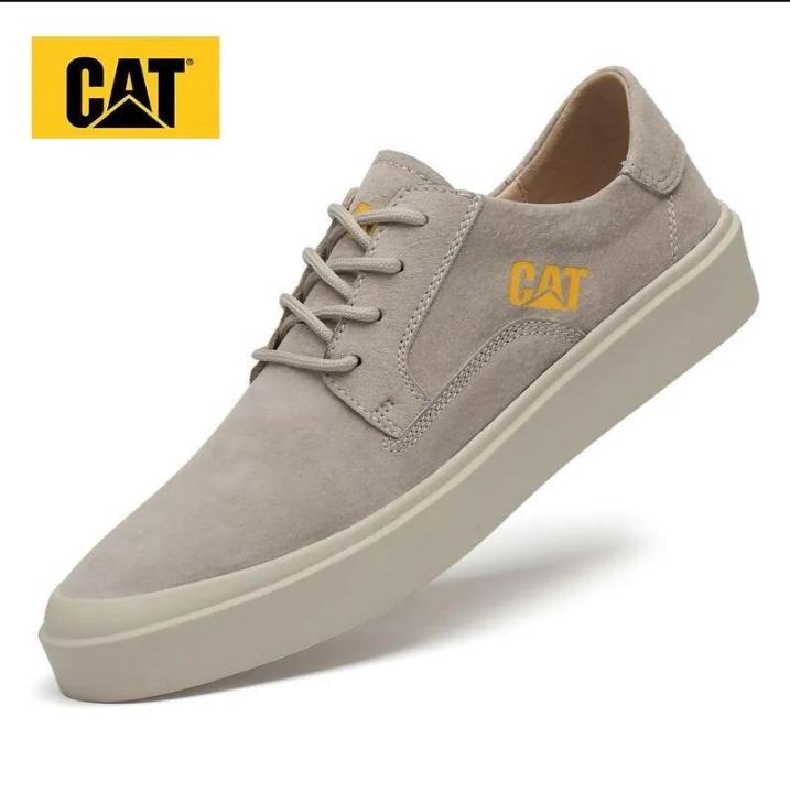Caterpillar shoes men casual leather shoes flat casual sneakers for