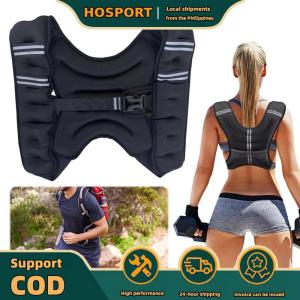 【HOSPORT】Reflective Stripe 5KG Weighted Vest for Strength Training Running and Outdoor Fitness Activities