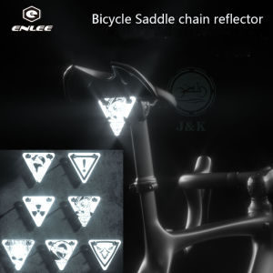 Enlee Bicycle Saddle chain Reflective  MTB Road Bike Triangle Warning Reflector Cycling Accessories
