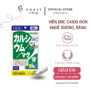Viên uống bổ sung canxi magie DHC 180 viên Nhật nội địa