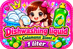 Dishwashing Liquid Label Sticker | Ready to Use | Pre-Cut | 3x2 Inch size