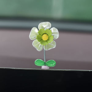 RBTECH Car Decoration Charming Flower Car Dashboard Ornament - Shell Flower Design Cute Flower Car Decor Car Accessory