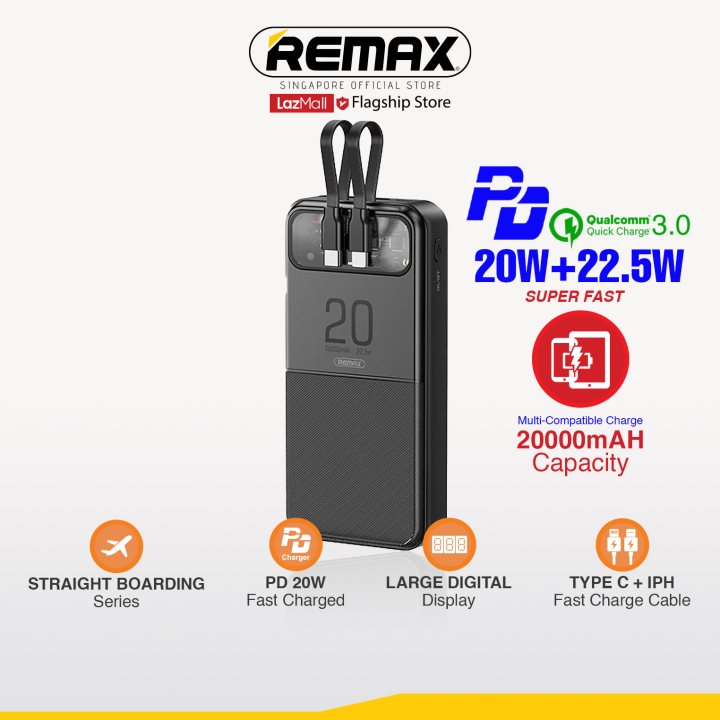 [Remax Energy] RPP-620 20000mAh Stervui Series 20W+22.5W PD+QC Fast ...