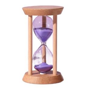 BLISSFUL No Deformation Wooden Hourglass Wooden Stable Connection Round Hourglass Timers Durable 5 Colors Timer  Decor