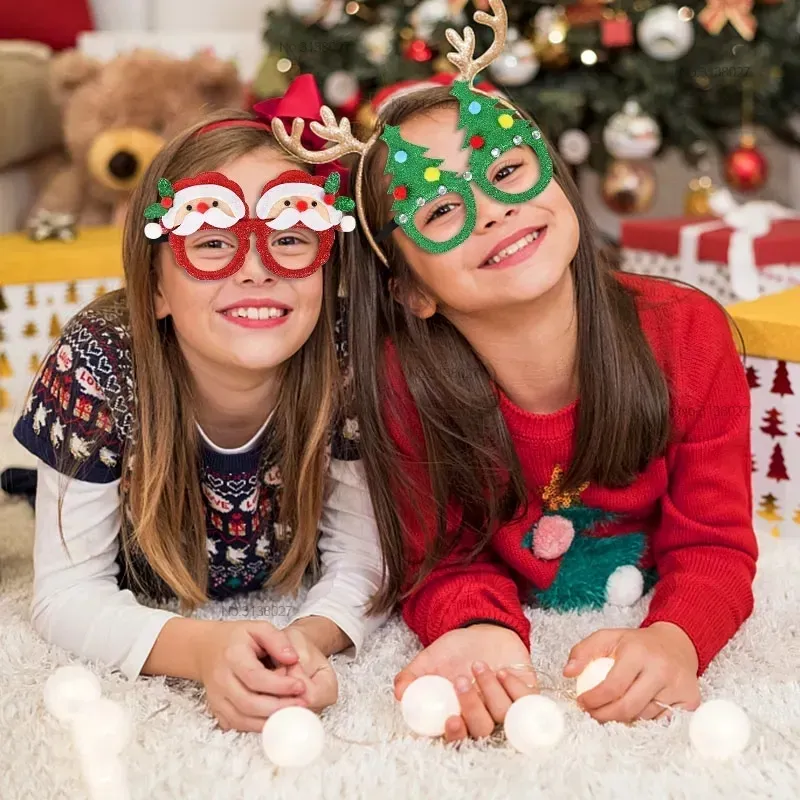 Christmas Glasses Photo Props Party Santa Snowman Eyeglasses