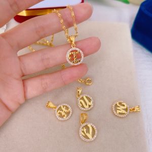 {loại 1} Dây chuyền mì xoắn kèm mặt chữ cái theo tên quà tặng ý nghĩa DXV.MC311