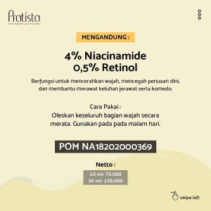 Serum Untuk Menghilangkan Bopeng & Jerawat: Pratista Retinol Renewal