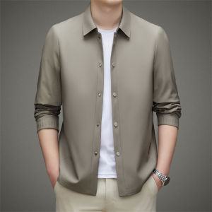 Mens longsleeved lapel jacket fashion temperament handsome loose coat tops
