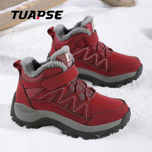 Tuapse Mới Mùa Đông Vài Khởi Động Vải Oxford chống nước thời trang đơn giản Chống Trượt Sang Trọng Ấm Áp Thể Thao Bốt đi tuyết Cho nam nữ