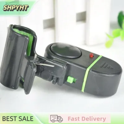 SHPYHT Fishing Alarm Fish Bite Lure Alert Alarm Sound Bell LED Light Indicator Clip-on Fishing Rod Outdoor Buzzer Fishing Tool