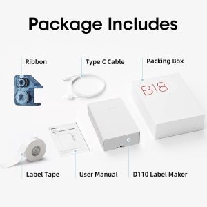 NIIMBOT B18 thermal transfer color label printer for jewelry labels cable labels perfume labels printer