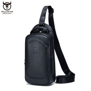 BULLCAPTAIN Túi Đeo Ngực To Bằng Da Chất Lượng Cao Túi Đưa Thư Đeo Vai Da Không Gian Rộng 9.7 Inch Công Sở Thường Ngày Cho Nam
