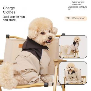 LIKANTA Waterproof Dog Raincoat Reflective Breathable Assault Suit Pet Clothing Four Legged Pet Rain Jacket Outdoor
