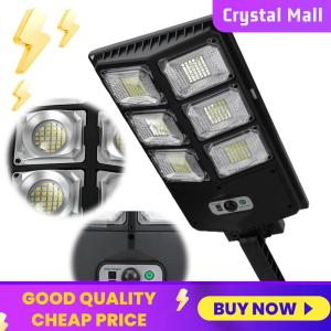 COD [Free Shipping] Solar Street Lights Outdoor with Motion Sensor and Remote Commercial Parking Lot Light for Yard Entryway Garage Porch