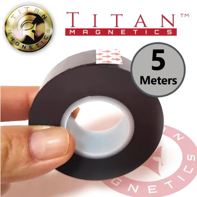 Magnetic Adhesive Tape Refill 19mm Width 5 Meters Roll - Refill Roll Only! Magnet Sticker Magnetic Tape Photo Magnet