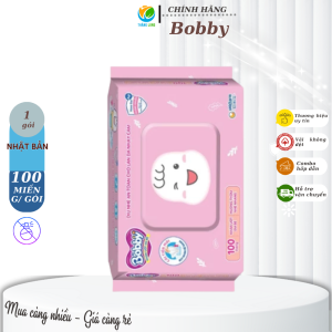 Khăn Ướt Bobby 100 Miếng Có hương