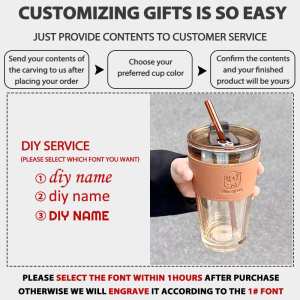 【Wholesale Price】Glass Straw Cup with Lid Heat Cold Resistant Iced Water Bottle Viral Coffee Glass Mug Transparent Mug
