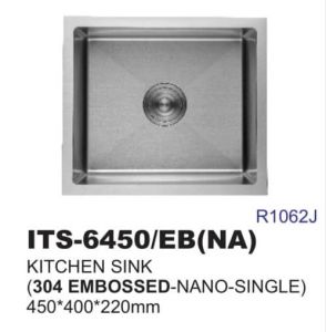 S/STEEL 304 Embossed Nano / ANTI SCRATCHES Undermount Kitchen Sink (SILVER/BLACK)