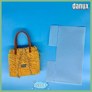 danux การถักทอพลาสติกแผ่นตาข่ายงานประดิษฐ์สำหรับเย็บกระเป๋าผ้าอุปกรณ์สำหรับทำกระเป๋าถัก