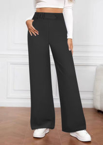 Ginza6 Stretchable New 2025 Mall Quality Formal Event and Casual High waist Wide Leg pants For Women 4302#