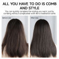 KENSEN Cordless Ionic Hair Straightener Brush USB Rechargeable Wireless Comb 3 Temperature Adjustment 2 in 1 Hair Straightening Brush Hot Curling Iron Hair Curler -Upgrade. 