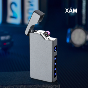 ( HCM SHIP NHANH ) Bật điện cao cấp 4 tia pasma vân trơn nhám XH-215 có đèn led hiển thị pin hàng full box