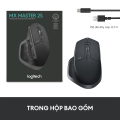 Chuột không dây Bluetooth Logitech MX Master 2s - Form to, dùng mọi bề mặt, con lăn Hyperfast, sạc nhanh USB-A. 
