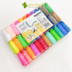 Đất Sét Nhật Tự Khô 36 Màu Cao Cấp Kèm Bộ Cây Dành Cho Bé Làm Butter Slime Trang Trí Xương Rồng Nhỏ