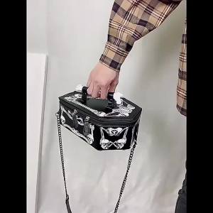Cross-border Harajuku punk style skeleton skull / Bat-shaped handbag a fashionable and trendy womens bag with a dark aesthetic