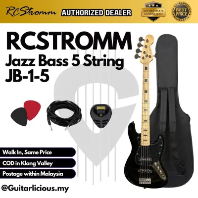 RCSTROMM 5 String Jazz Bass Electric Guitar ( JB-1-5 / KB02-5 ) 5 tali gitar bass 贝斯 gitar bass pakej set J-bass
